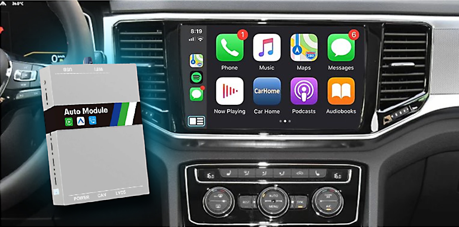 Isudar carplay androidauto volkswagen skoda seat evtech_cz